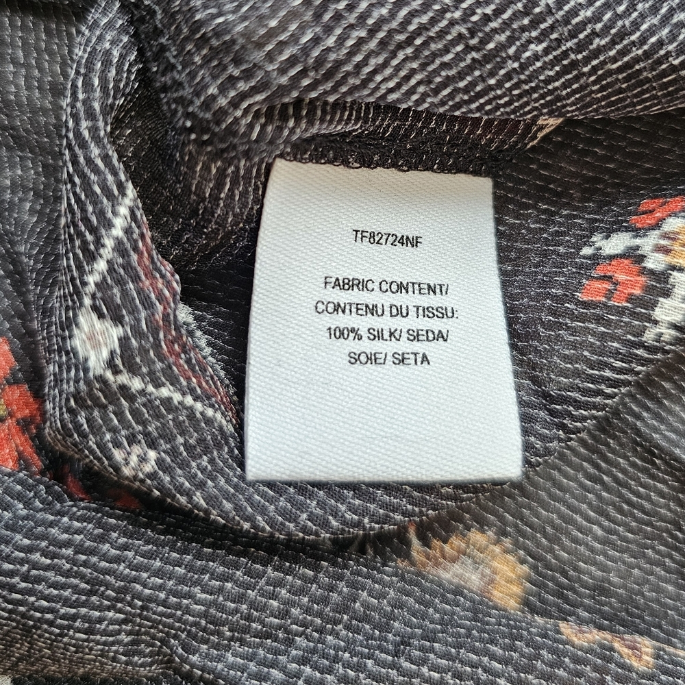 Derek Lam 10 Crosby Silk Floral Blouse Size 6 - Picture 4 of 8